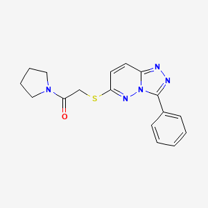 2-[(3-Phenyl-[1,2,4]triazolo[4,3-b]pyridazin-6-yl)sulfanyl]-1-pyrrolidin-1-ylethanone