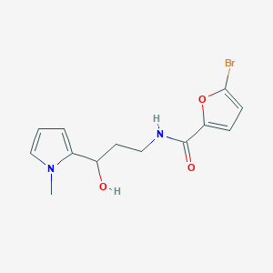 molecular formula C13H15BrN2O3 B2961450 5-bromo-N-(3-hydroxy-3-(1-methyl-1H-pyrrol-2-yl)propyl)furan-2-carboxamide CAS No. 1798674-45-9