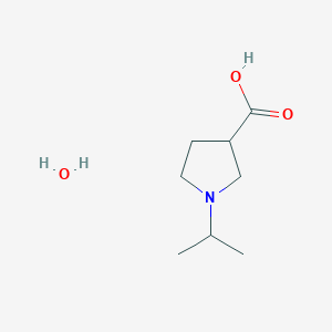 molecular formula C8H17NO3 B2961463 1-Isopropyl-3-pyrrolidinecarboxylic acid hydrate CAS No. 1185443-24-6; 915925-03-0