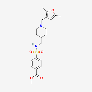 methyl 4-(N-((1-((2,5-dimethylfuran-3-yl)methyl)piperidin-4-yl)methyl)sulfamoyl)benzoate