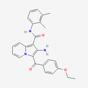 molecular formula C26H25N3O3 B2961476 2-氨基-N-(2,3-二甲基苯基)-3-(4-乙氧基苯甲酰)吲哚并嗪-1-甲酰胺 CAS No. 904266-23-5