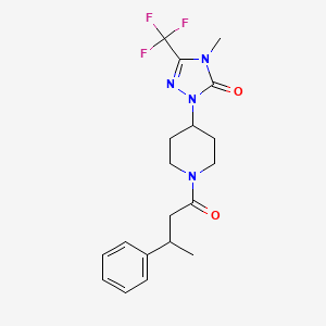 molecular formula C19H23F3N4O2 B2961480 4-methyl-1-(1-(3-phenylbutanoyl)piperidin-4-yl)-3-(trifluoromethyl)-1H-1,2,4-triazol-5(4H)-one CAS No. 2034291-64-8