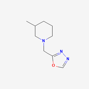 molecular formula C9H15N3O B2961492 2-[(3-Methylpiperidin-1-yl)methyl]-1,3,4-oxadiazole CAS No. 2320142-92-3