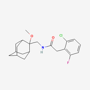 molecular formula C20H25ClFNO2 B2961496 2-(2-chloro-6-fluorophenyl)-N-(((1R,3S,5r,7r)-2-methoxyadamantan-2-yl)methyl)acetamide CAS No. 1797695-43-2