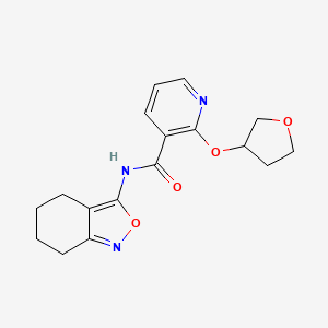 2-(oxolan-3-yloxy)-N-(4,5,6,7-tetrahydro-2,1-benzoxazol-3-yl)pyridine-3-carboxamide