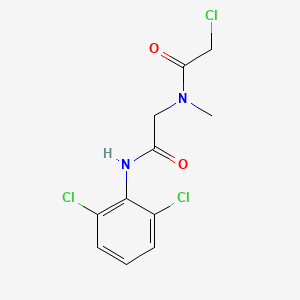 molecular formula C11H11Cl3N2O2 B2961499 2-chloro-N-{[(2,6-dichlorophenyl)carbamoyl]methyl}-N-methylacetamide CAS No. 855715-36-5