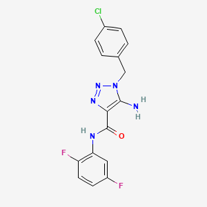 molecular formula C16H12ClF2N5O B2961503 5-氨基-1-(4-氯苄基)-N-(2,5-二氟苯基)-1H-1,2,3-三唑-4-甲酰胺 CAS No. 900013-64-1