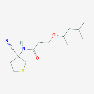 N-(3-cyanothiolan-3-yl)-3-[(4-methylpentan-2-yl)oxy]propanamide
