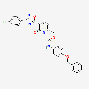 N-(4-(benzyloxy)phenyl)-2-(3-(3-(4-chlorophenyl)-1,2,4-oxadiazol-5-yl)-4,6-dimethyl-2-oxopyridin-1(2H)-yl)acetamide