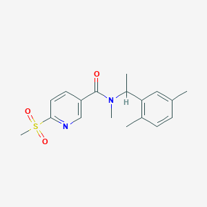 N-[1-(2,5-Dimethylphenyl)ethyl]-N-methyl-6-methylsulfonylpyridine-3-carboxamide