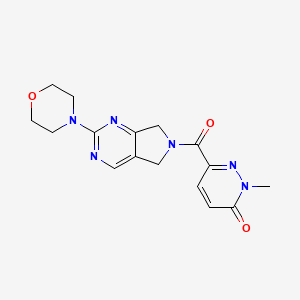 2-methyl-6-(2-morpholino-6,7-dihydro-5H-pyrrolo[3,4-d]pyrimidine-6-carbonyl)pyridazin-3(2H)-one