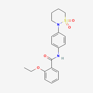 molecular formula C19H22N2O4S B2961528 N-[4-(1,1-dioxothiazinan-2-yl)phenyl]-2-ethoxybenzamide CAS No. 899975-92-9