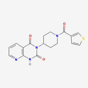 molecular formula C17H16N4O3S B2961529 3-(1-(噻吩-3-羰基)哌啶-4-基)吡啶并[2,3-d]嘧啶-2,4(1H,3H)-二酮 CAS No. 2034520-41-5