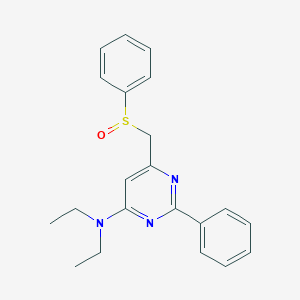 N,N-Diethyl-2-phenyl-6-((phenylsulfinyl)methyl)-4-pyrimidinamine