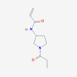 molecular formula C10H16N2O2 B2961534 N-(1-Propanoylpyrrolidin-3-yl)prop-2-enamide CAS No. 2175582-43-9