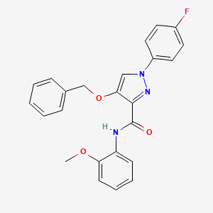 4-(benzyloxy)-1-(4-fluorophenyl)-N-(2-methoxyphenyl)-1H-pyrazole-3-carboxamide
