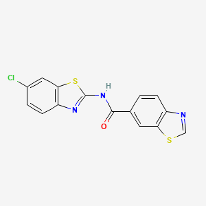 N-(6-chloro-1,3-benzothiazol-2-yl)-1,3-benzothiazole-6-carboxamide