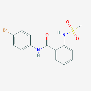 molecular formula C14H13BrN2O3S B296154 N-(4-bromophenyl)-2-[(methylsulfonyl)amino]benzamide 