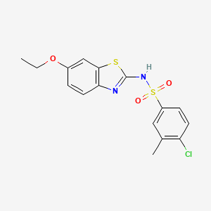 4-chloro-N-(6-ethoxy-1,3-benzothiazol-2-yl)-3-methylbenzene-1-sulfonamide