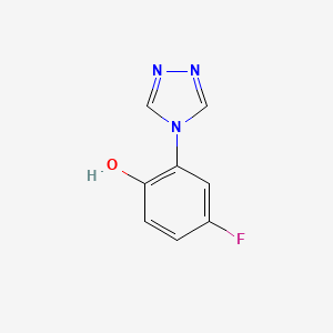 molecular formula C8H6FN3O B2961548 4-氟-2-(4H-1,2,4-三唑-4-基)苯酚 CAS No. 1784874-39-0