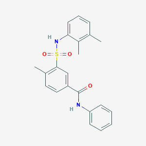 molecular formula C22H22N2O3S B296156 3-[(2,3-dimethylphenyl)sulfamoyl]-4-methyl-N-phenylbenzamide 