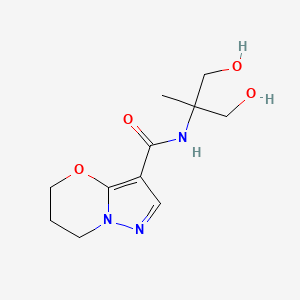 molecular formula C11H17N3O4 B2961568 N-(1,3-二羟基-2-甲基丙烷-2-基)-6,7-二氢-5H-吡唑并[5,1-b][1,3]噁嗪-3-甲酰胺 CAS No. 1428347-60-7