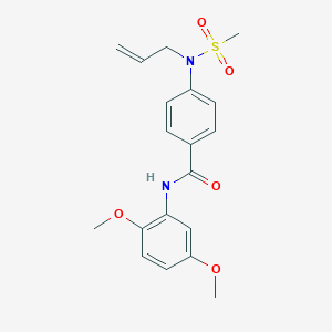 molecular formula C19H22N2O5S B296157 4-[allyl(methylsulfonyl)amino]-N-(2,5-dimethoxyphenyl)benzamide 
