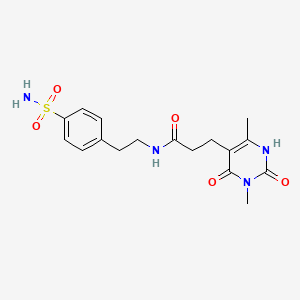3-(3,6-dimethyl-2,4-dioxo-1,2,3,4-tetrahydropyrimidin-5-yl)-N-(4-sulfamoylphenethyl)propanamide