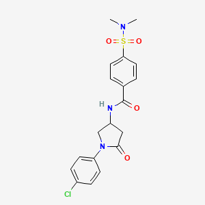 N-(1-(4-chlorophenyl)-5-oxopyrrolidin-3-yl)-4-(N,N-dimethylsulfamoyl)benzamide