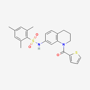 2,4,6-trimethyl-N-[1-(2-thienylcarbonyl)-1,2,3,4-tetrahydroquinolin-7-yl]benzenesulfonamide