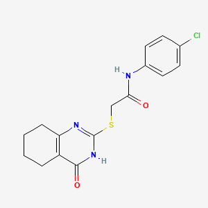 N-(4-chlorophenyl)-2-[(4-hydroxy-5,6,7,8-tetrahydroquinazolin-2-yl)sulfanyl]acetamide