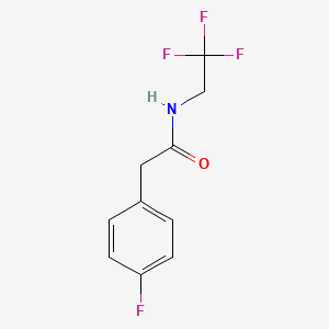 molecular formula C10H9F4NO B2961600 2-(4-fluorophenyl)-N-(2,2,2-trifluoroethyl)acetamide CAS No. 1625830-08-1