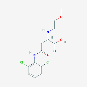 4-(2,6-Dichloroanilino)-2-(2-methoxyethylamino)-4-oxobutanoic acid