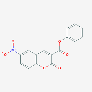 molecular formula C16H9NO6 B2961612 苯基 6-硝基-2-氧代-2H-色烯-3-甲酸酯 CAS No. 53992-28-2