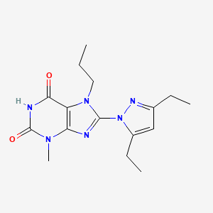 8-(3,5-Diethylpyrazolyl)-3-methyl-7-propyl-1,3,7-trihydropurine-2,6-dione