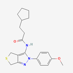 3-cyclopentyl-N-(2-(4-methoxyphenyl)-4,6-dihydro-2H-thieno[3,4-c]pyrazol-3-yl)propanamide