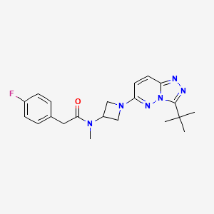 N-(1-(3-(tert-butyl)-[1,2,4]triazolo[4,3-b]pyridazin-6-yl)azetidin-3-yl)-2-(4-fluorophenyl)-N-methylacetamide
