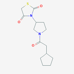 3-(1-(2-Cyclopentylacetyl)pyrrolidin-3-yl)thiazolidine-2,4-dione