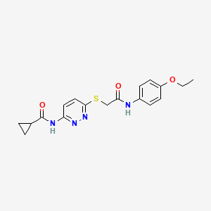 N-(6-((2-((4-ethoxyphenyl)amino)-2-oxoethyl)thio)pyridazin-3-yl)cyclopropanecarboxamide