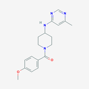 molecular formula C18H22N4O2 B2961647 (4-Methoxyphenyl)-[4-[(6-methylpyrimidin-4-yl)amino]piperidin-1-yl]methanone CAS No. 2415551-48-1