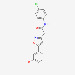N-(4-chlorophenyl)-2-(5-(3-methoxyphenyl)isoxazol-3-yl)acetamide