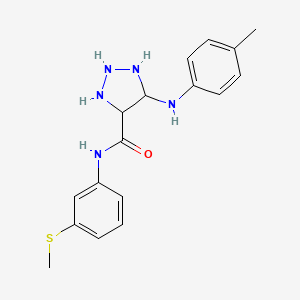 5-(4-methylanilino)-N-(3-methylsulfanylphenyl)triazolidine-4-carboxamide