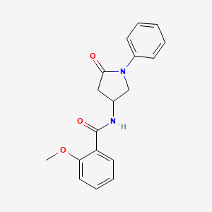 2-methoxy-N-(5-oxo-1-phenylpyrrolidin-3-yl)benzamide