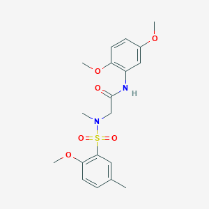 molecular formula C19H24N2O6S B296166 N-(2,5-dimethoxyphenyl)-2-[[(2-methoxy-5-methylphenyl)sulfonyl](methyl)amino]acetamide 