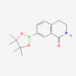 molecular formula C15H20BNO3 B2961664 7-(4,4,5,5-四甲基-1,3,2-二氧杂硼环-2-基)-3,4-二氢异喹啉-1(2H)-酮 CAS No. 1231892-74-2