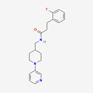3-(2-fluorophenyl)-N-((1-(pyridin-3-yl)piperidin-4-yl)methyl)propanamide