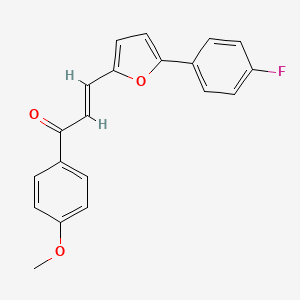molecular formula C20H15FO3 B2961669 (E)-3-(5-(4-fluorophenyl)furan-2-yl)-1-(4-methoxyphenyl)prop-2-en-1-one CAS No. 301312-53-8