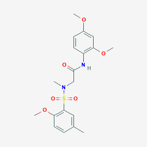 molecular formula C19H24N2O6S B296167 N-(2,4-dimethoxyphenyl)-2-[[(2-methoxy-5-methylphenyl)sulfonyl](methyl)amino]acetamide 