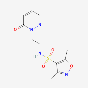 3,5-dimethyl-N-(2-(6-oxopyridazin-1(6H)-yl)ethyl)isoxazole-4-sulfonamide