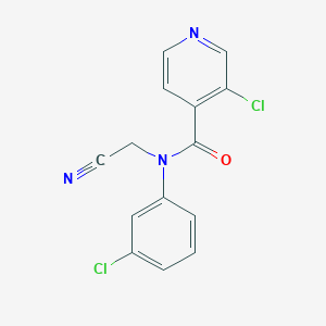 3-Chloro-N-(3-chlorophenyl)-N-(cyanomethyl)pyridine-4-carboxamide